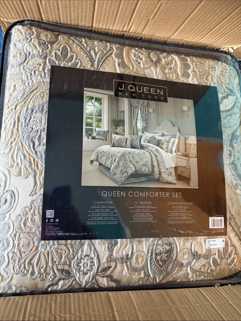 J. QUEEN NEW YORK Annabelle Comforter Set sz Queen NWT